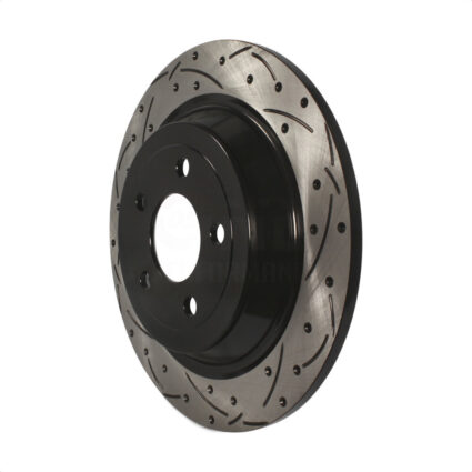 Rear Coated Drilled Slotted Disc Brake Rotor (1 Piece Only) DS1-681938 For Ford Mustang