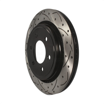 Rear Coated Drilled Slotted Disc Brake Rotor (1 Piece Only) DS1-681951 For Ford F-150
