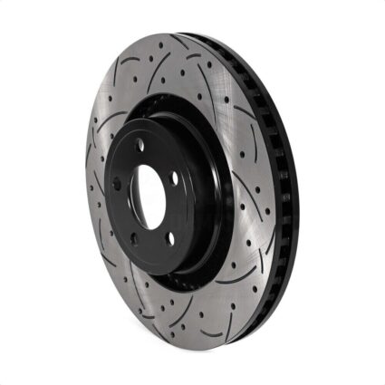 Front Coated Drilled Slotted Disc Brake Rotor (1 Piece Only) DS1-681952 For Ford Mustang