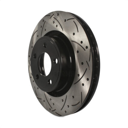 Front Coated Drilled Slotted Disc Brake Rotor (1 Piece Only) DS1-681953 For Ford Mustang