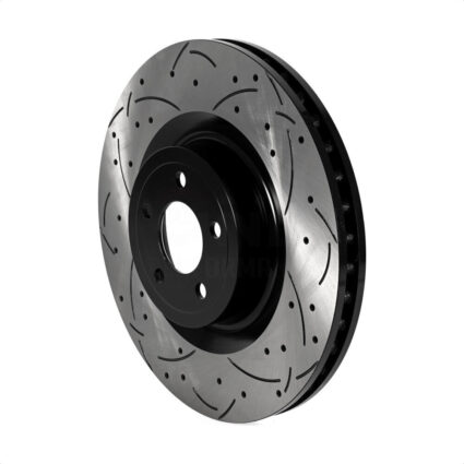 Front Coated Drilled Slotted Disc Brake Rotor (1 Piece Only) DS1-681954 For Ford Mustang