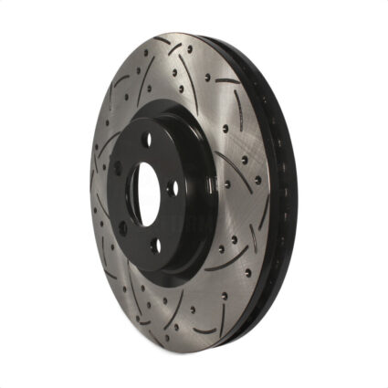 Front Coated Drilled Slotted Disc Brake Rotor (1 Piece Only) DS1-681993 For Ford Edge Lincoln Police
