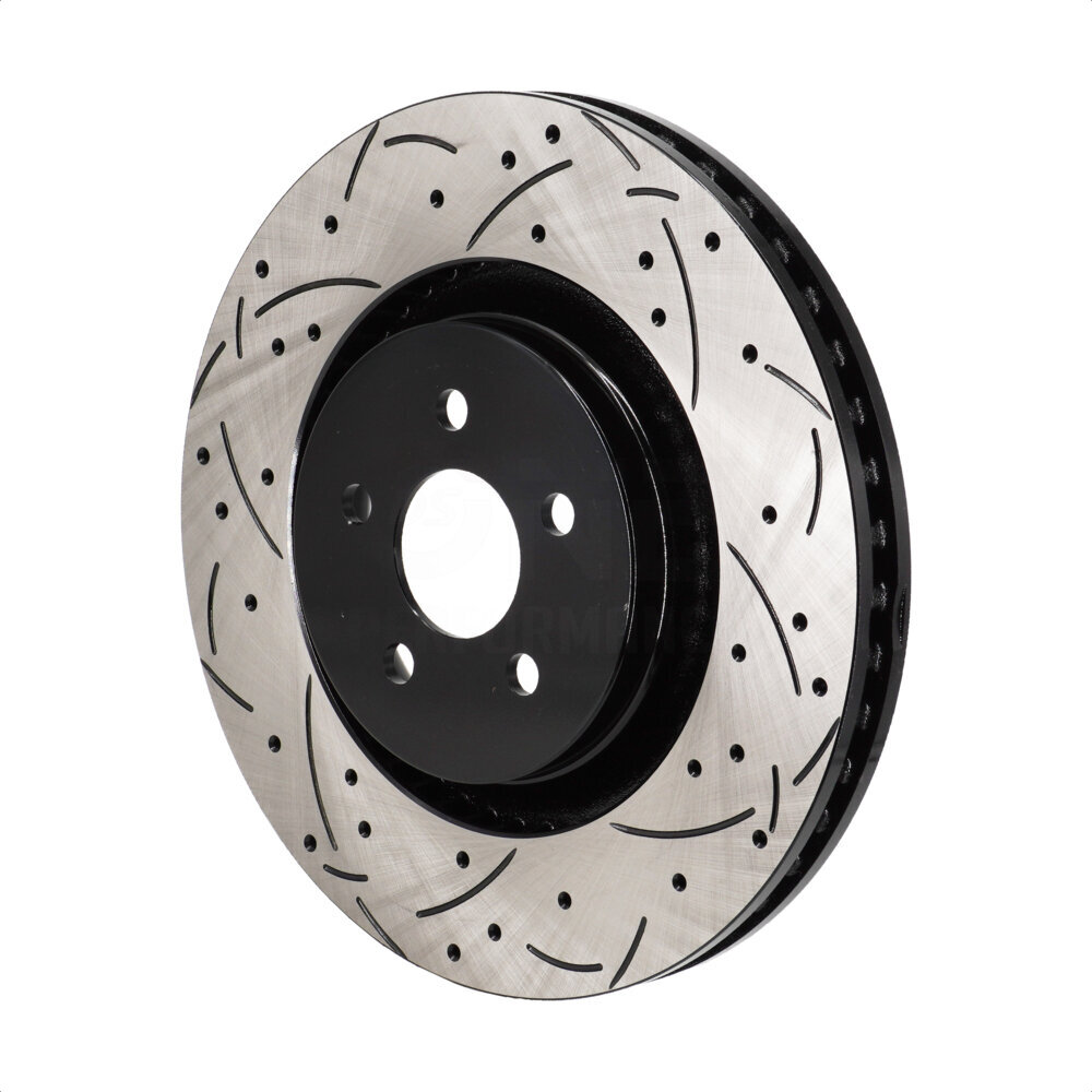 Front Coated Drilled Slotted Disc Brake Rotor (1 Piece Only) DS1-682510 For 2019-2024 Ford Edge 2.7L