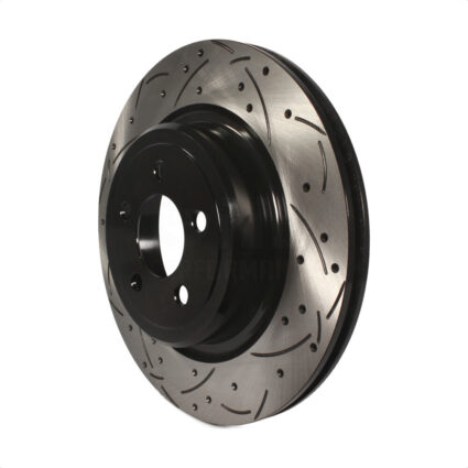 Rear Coated Drilled Slotted Disc Brake Rotor (1 Piece Only) DS1-780395 For Dodge Charger Magnum