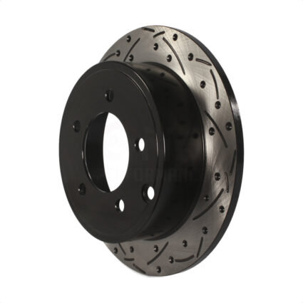 Rear Coated Drilled Slotted Disc Brake Rotor (1 Piece Only) DS1-780457 For Jeep Mitsubishi Lancer