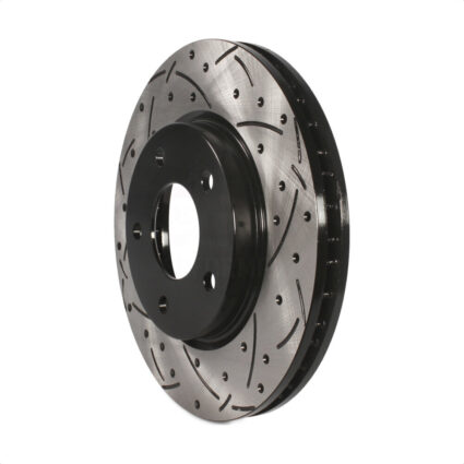 Front Coated Drilled Slotted Disc Brake Rotor (1 Piece Only) DS1-780458 For Mitsubishi Lancer Dodge