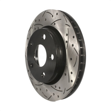 Front Coated Drilled Slotted Disc Brake Rotor (1 Piece Only) DS1-780518 For Jeep Wrangler JK