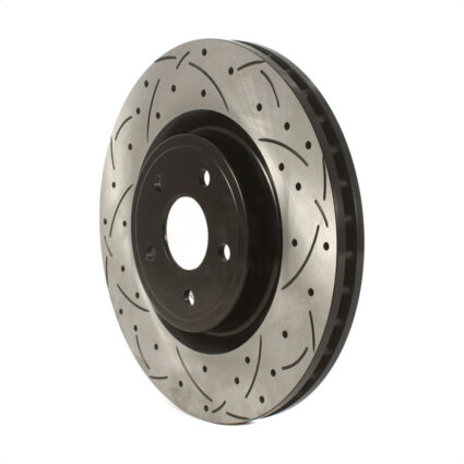 Front Coated Drilled Slotted Disc Brake Rotor (1 Piece Only) DS1-780960 For Jeep Grand Cherokee