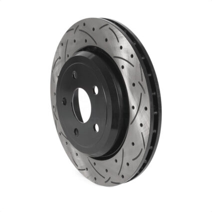 Rear Coated Drilled Slotted Disc Brake Rotor (1 Piece Only) DS1-780961 For Jeep Grand Cherokee Dodge
