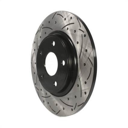 Rear Coated Drilled Slotted Disc Brake Rotor (1 Piece Only) DS1-780965 For Dodge Grand Caravan Town