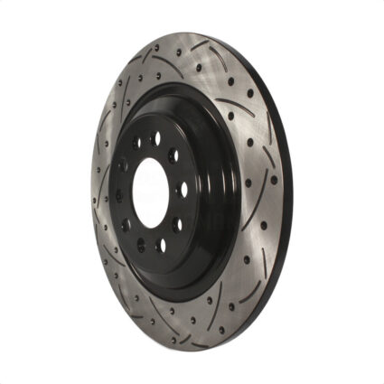 Rear Coated Drilled Slotted Disc Brake Rotor (1 Piece Only) DS1-781767 For Jeep Cherokee