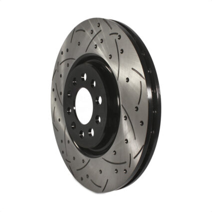 Front Coated Drilled Slotted Disc Brake Rotor (1 Piece Only) DS1-781768 For Jeep Cherokee Chrysler