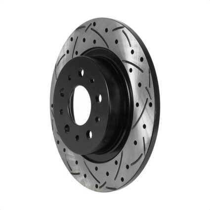 Rear Coated Drilled Slotted Disc Brake Rotor (1 Piece Only) DS1-781769 For 2014-2020 Fiat 500L