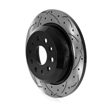 Rear Coated Drilled Slotted Disc Brake Rotor (1 Piece Only) DS1-782484 For Jeep Wrangler