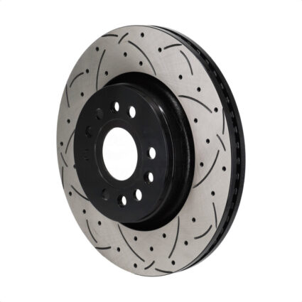 Front Coated Drilled Slotted Disc Brake Rotor (1 Piece Only) DS1-782776 For Ram 1500 Jeep Wagoneer L