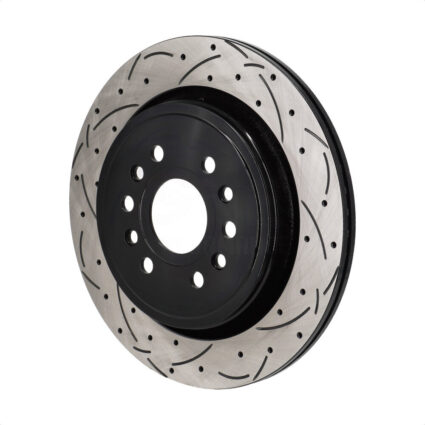 Rear Coated Drilled Slotted Disc Brake Rotor (1 Piece Only) DS1-782815 For Ram 1500 Jeep Wagoneer L