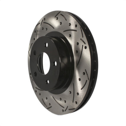 Front Coated Drilled Slotted Disc Brake Rotor (1 Piece Only) DS1-96658 For Subaru Impreza Scion FR-S
