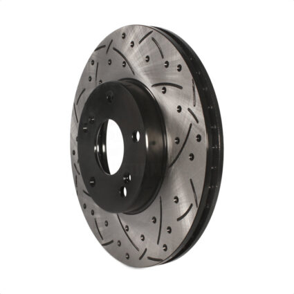 Front Coated Drilled Slotted Disc Brake Rotor (1 Piece Only) DS1-96711 For Honda Civic Accord Acura