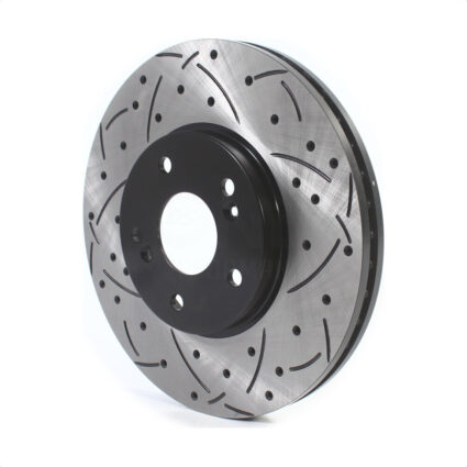 Front Coated Drilled Slotted Disc Brake Rotor (1 Piece Only) DS1-96795 For Honda Accord Acura TSX TL