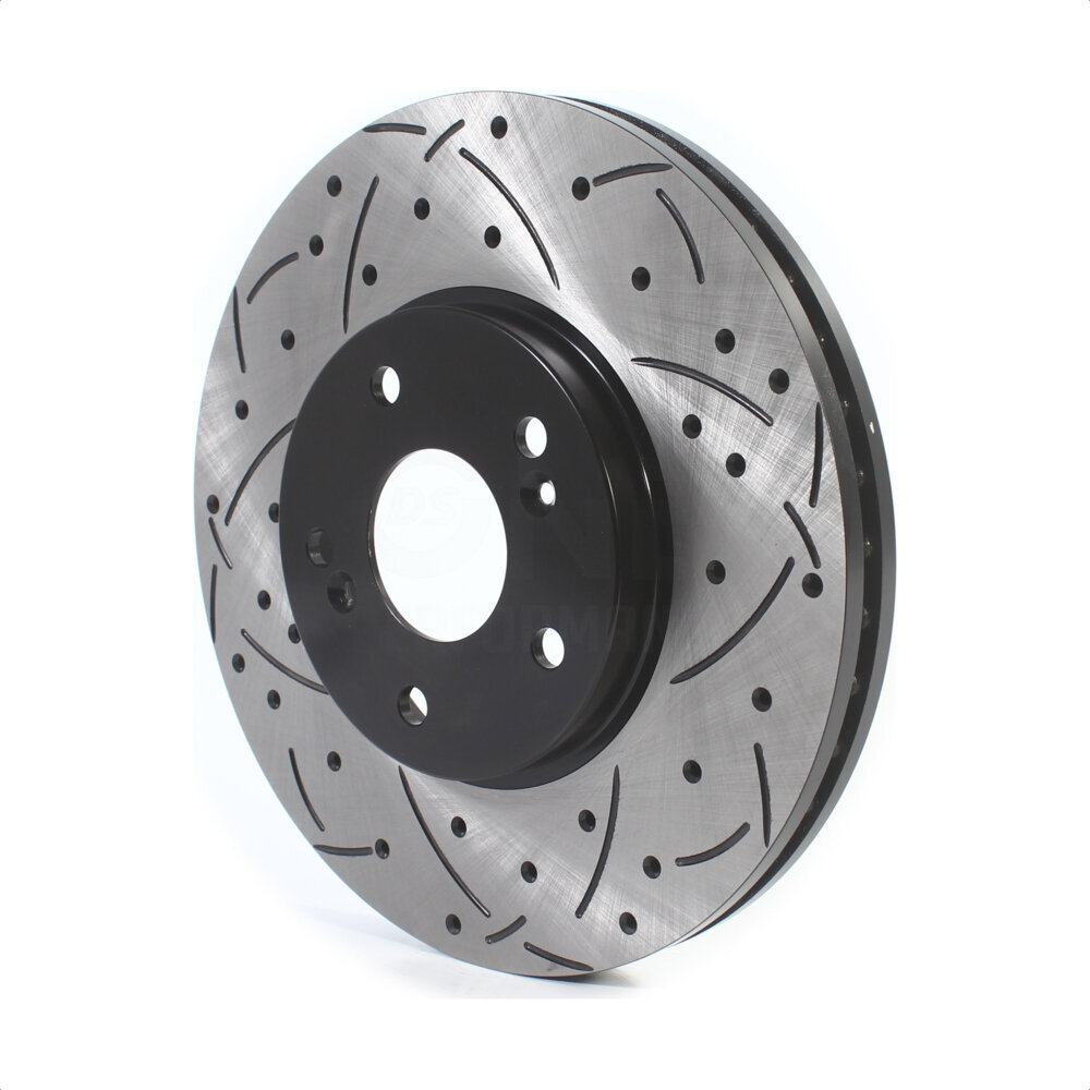 Front Coated Drilled Slotted Disc Brake Rotor (1 Piece Only) DS1-96795 For Honda Accord Acura TSX TL