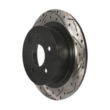 Rear Coated Drilled Slotted Disc Brake Rotor (1 Piece Only) DS1-980070 For Nissan Sentra Altima Juke