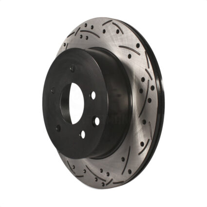 Rear Coated Drilled Slotted Disc Brake Rotor (1 Piece Only) DS1-980113 For Nissan Rogue Sport LEAF