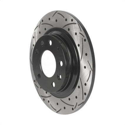 Rear Coated Drilled Slotted Disc Brake Rotor (1 Piece Only) DS1-980172 For Ford Fusion Mazda 6 MX-5