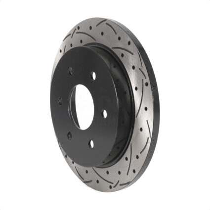 Rear Coated Drilled Slotted Disc Brake Rotor (1 Piece Only) DS1-980198 For Nissan TITAN Armada QX56