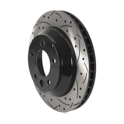 Rear Coated Drilled Slotted Disc Brake Rotor (1 Piece Only) DS1-980230 For Porsche Cayenne Touareg