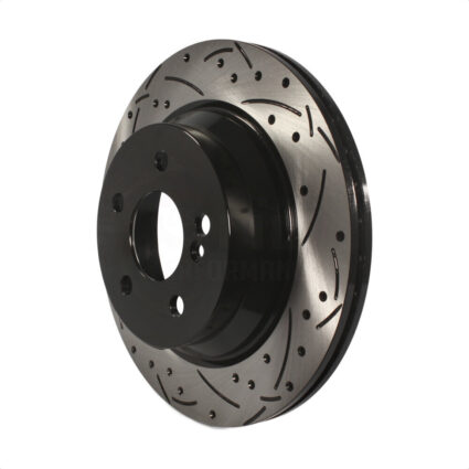 Rear Coated Drilled Slotted Disc Brake Rotor (1 Piece Only) DS1-980270 For Mercedes-Benz GLK350 E350