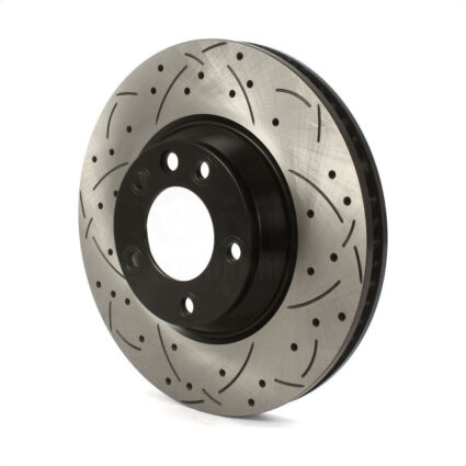 Front Right Coated Drilled Slotted Disc Brake Rotor (1 Piece Only) DS1-980310 For Audi Q7 Porsche