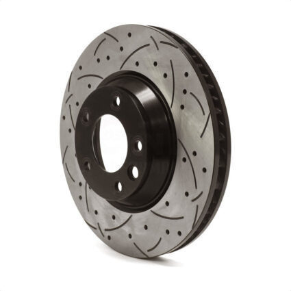 Front Left Coated Drilled Slotted Disc Brake Rotor (1 Piece Only) DS1-980311 For Audi Q7 Porsche