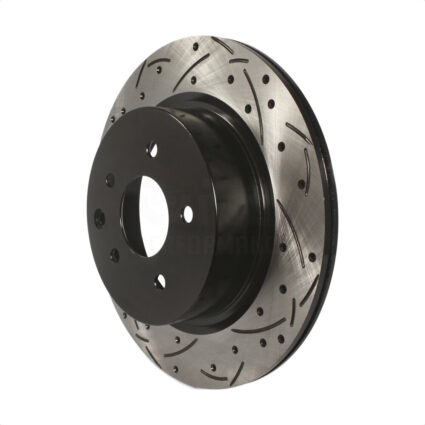 Rear Coated Drilled Slotted Disc Brake Rotor (1 Piece Only) DS1-980333 For INFINITI Nissan Maxima Z