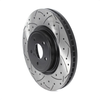 Front Coated Drilled Slotted Disc Brake Rotor (1 Piece Only) DS1-980361 For Subaru Forester Outback