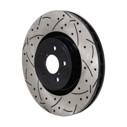 Front Coated Drilled Slotted Disc Brake Rotor (1 Piece Only) DS1-980362 For Subaru BRZ Impreza 86