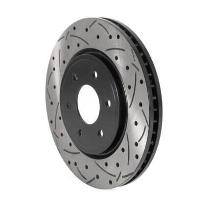 Front Coated Drilled Slotted Disc Brake Rotor (1 Piece Only) DS1-980370 For Nissan Frontier Xterra