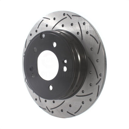 Rear Coated Drilled Slotted Disc Brake Rotor (1 Piece Only) DS1-980420 For Hyundai Sonata Tucson Kia