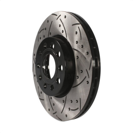 Front Coated Drilled Slotted Disc Brake Rotor (1 Piece Only) DS1-980456 For Volkswagen Jetta Golf A3