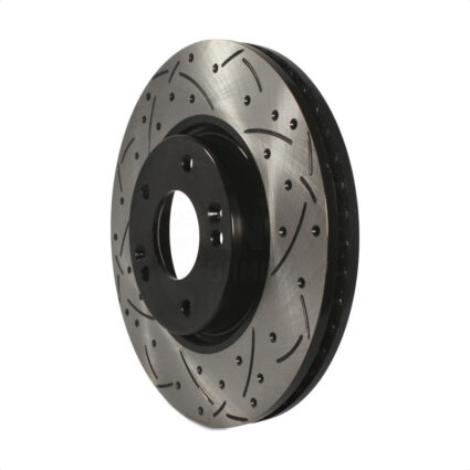 Front Coated Drilled Slotted Disc Brake Rotor (1 Piece Only) DS1-980460 For Kia Hyundai Sonata Forte