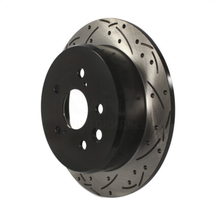 Rear Coated Drilled Slotted Disc Brake Rotor (1 Piece Only) DS1-980489 For Lexus IS250