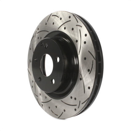 Front Coated Drilled Slotted Disc Brake Rotor (1 Piece Only) DS1-980537 For Mercedes-Benz GLK350
