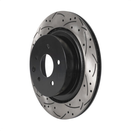 Rear Coated Drilled Slotted Disc Brake Rotor (1 Piece Only) DS1-980568 For INFINITI G37 G35 Q60