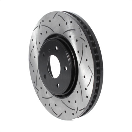 Front Coated Drilled Slotted Disc Brake Rotor (1 Piece Only) DS1-980574 For INFINITI FX35 FX45 FX37