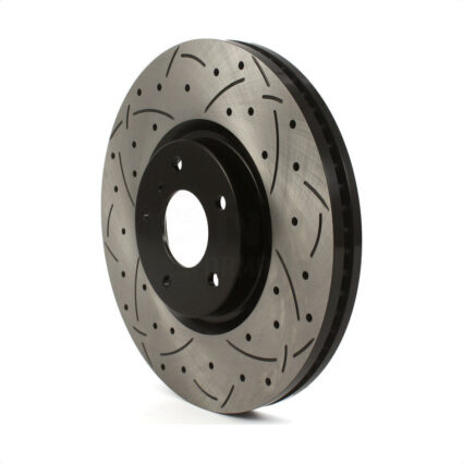 Front Coated Drilled Slotted Disc Brake Rotor (1 Piece Only) DS1-980575 For INFINITI G37 G35 Q60