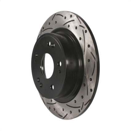 Rear Coated Drilled Slotted Disc Brake Rotor (1 Piece Only) DS1-980577 For Honda Accord HR-V Acura