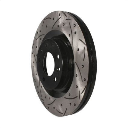 Front Coated Drilled Slotted Disc Brake Rotor (1 Piece Only) DS1-980580 For 2007-2015 Mazda CX-9