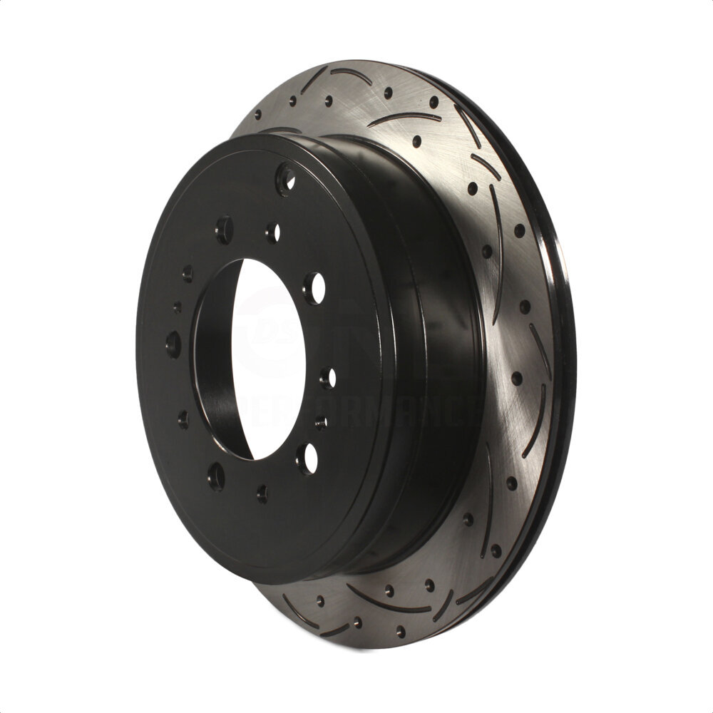 Rear Coated Drilled Slotted Disc Brake Rotor (1 Piece Only) DS1-980584 For Toyota Tundra Sequoia