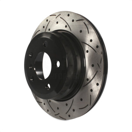 Rear Coated Drilled Slotted Disc Brake Rotor (1 Piece Only) DS1-980593 For BMW X5 X6