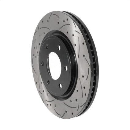 Front Coated Drilled Slotted Disc Brake Rotor (1 Piece Only) DS1-980630 For Nissan TITAN INFINITI