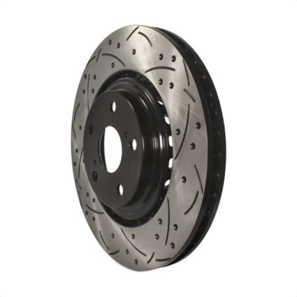 Front Coated Drilled Slotted Disc Brake Rotor (1 Piece Only) DS1-980636 For Toyota Highlander Sienna